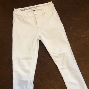 White Cropped Jegging